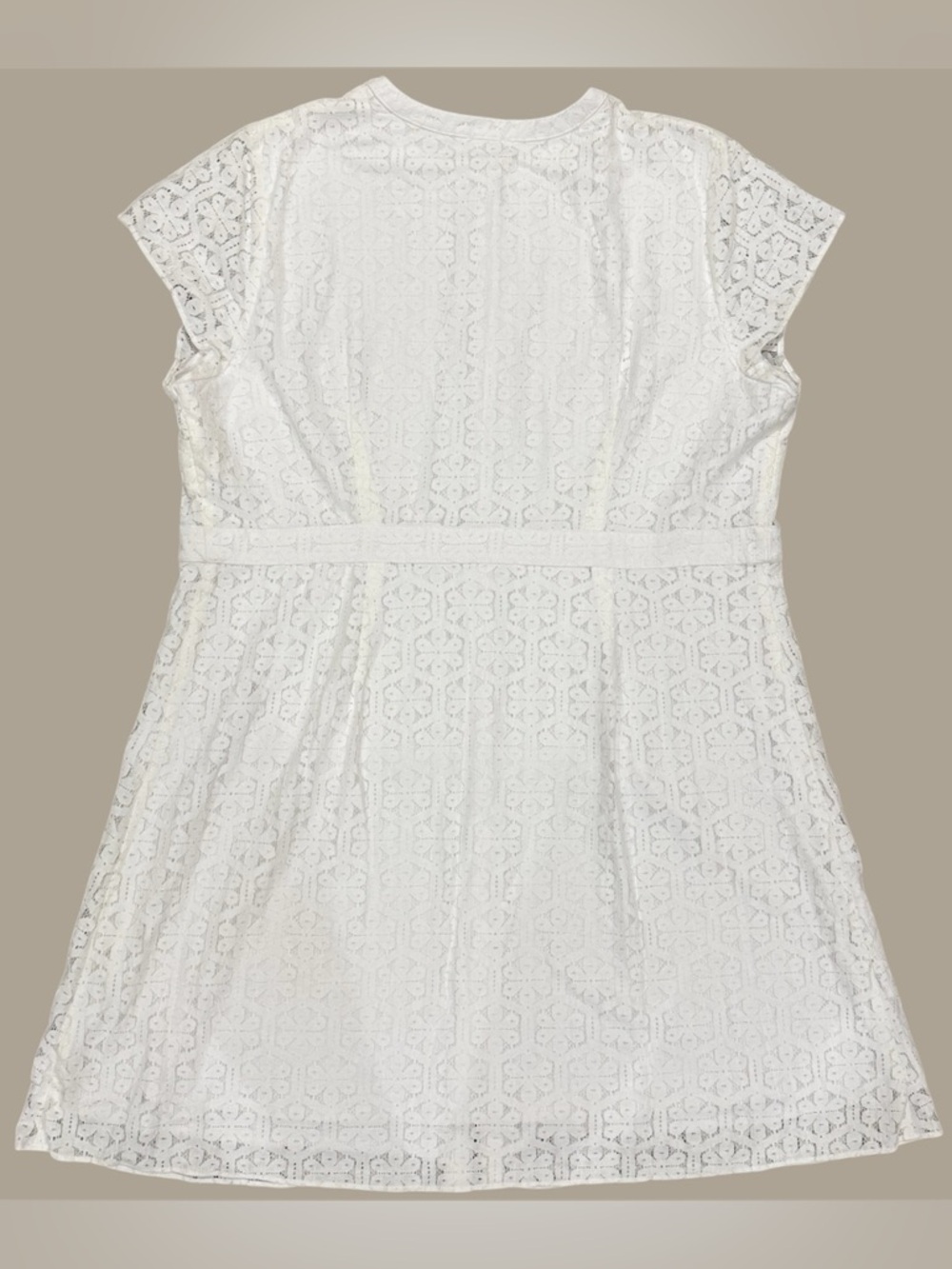 The Limited Lace Shirt Dress Womens 20W White Floral Eyelet Button Up Summer New - Picture 3 of 7